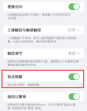 宁陵苹果授权维修站分享iPhone轻点无法唤醒怎么办 