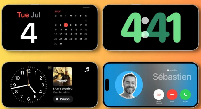 宁陵苹果手机维修分享iOS17横屏充电待机显示有什么好处 